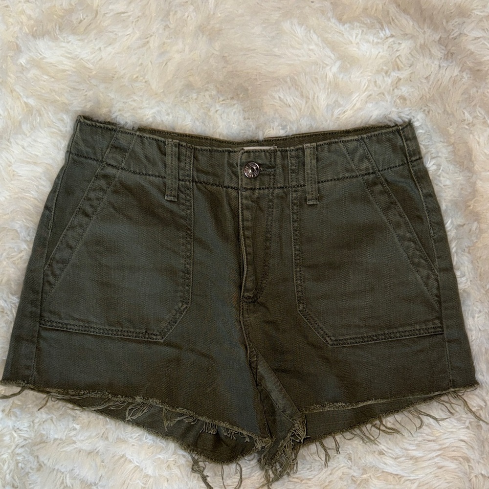 PAIGE Dark Olive Women's Cargo Shorts